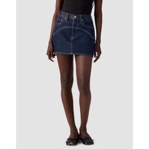 Levi’s Women’s Denim Icon Western Mini Skirt - Dark Wash Size 28 NWT